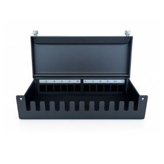 Grove 12 port consolidation point box for fibre and copper cabling with modular keystone and fibre connectivity