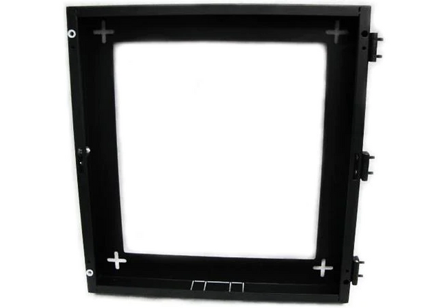 Grove 12RU swing frame back mount rack for networking equipment patch panels and cable management