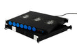 15 way 1RU 10A rack mount power distribution unit with 3 cooling fans for server cabinets and network racks