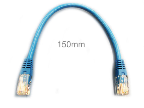Grove 150 mm Cat6 Patch Lead in blue for reliable Gigabit Ethernet connectivity in data, voice, and multimedia networks.