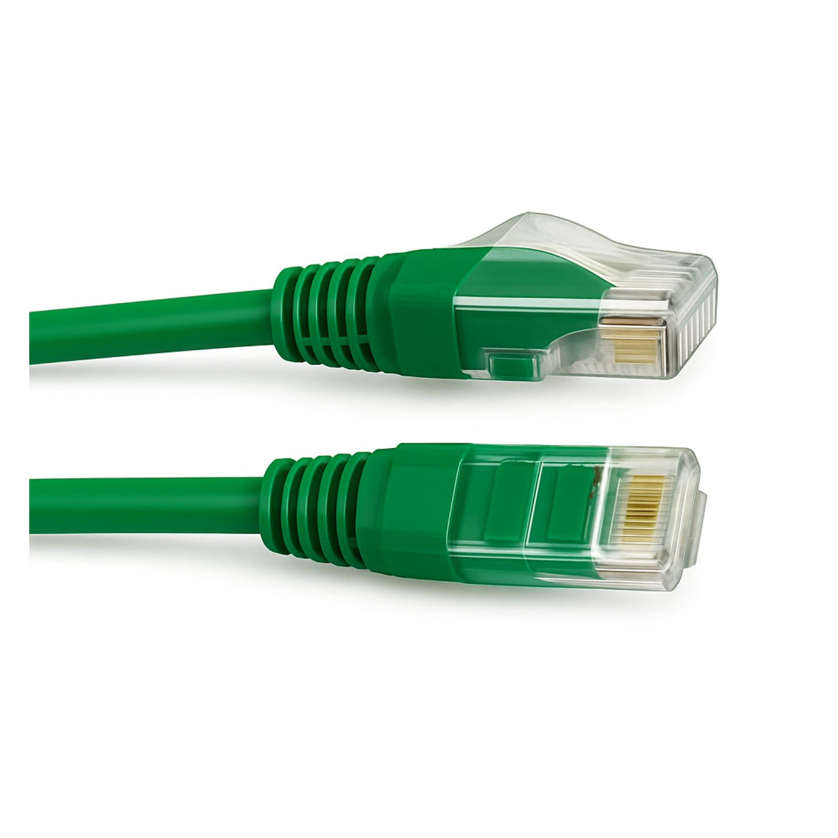150mm green Cat6 thin 28 AWG LSZH Ethernet patch lead for high-speed 1 Gbps network connections