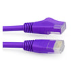 150mm purple Cat6 thin 28 AWG LSZH Ethernet patch lead for reliable 1 Gbps network connections