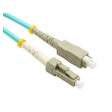 15 m SC-LC MM OM3 duplex patch lead with LSZH jacket for safe, high-performance multimode fibre connections