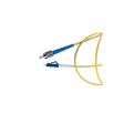 1 m FC to LC OS1 OS2 simplex single-mode fibre optic patch lead with threaded FC and compact LC connectors