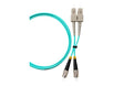 1m FC-SC OM3 multimode duplex fibre optic patch lead with LSZH jacket for high-speed network connections