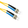 1M ST-ST OS1/OS2 duplex single-mode 9/125 µm fibre optic patch lead with ST bayonet connectors