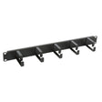 Grove 1RU Metal Cable Manager – 5 Rings, durable steel rack-mount cable organiser for structured cabling, patch panels, and switches
