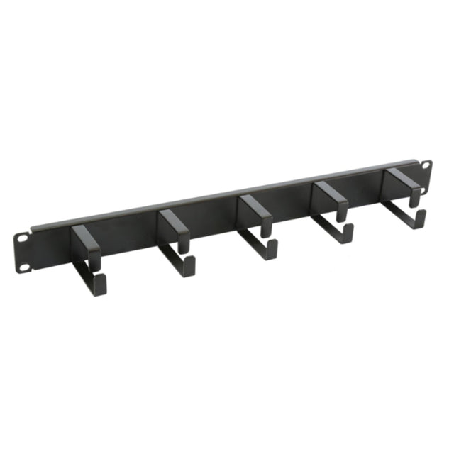 Grove 1RU Metal Cable Manager – 5 Rings, durable steel rack-mount cable organiser for structured cabling, patch panels, and switches