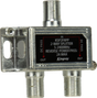 Kingray 2‑Way RF Splitter 5–2400 MHz with reverse power pass up to 30 V DC 2 A and two F‑type output ports.