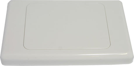 A white blank wall plate from the 2000 Series designed to cover unused electrical or data outlet boxes.