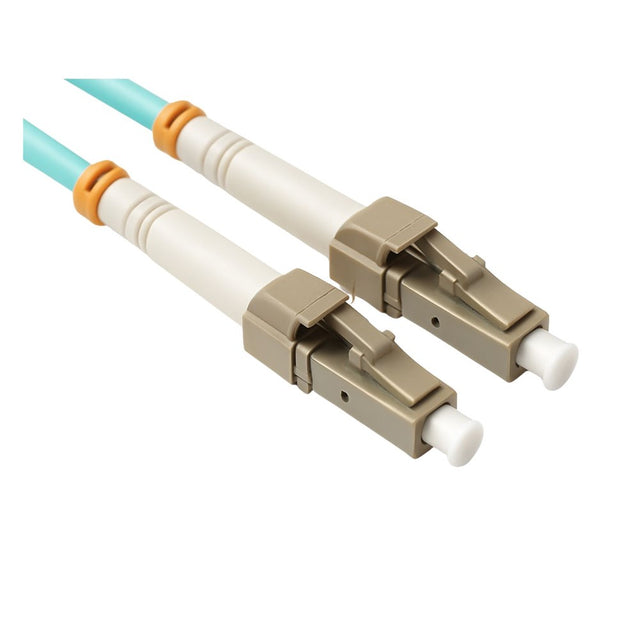20m LC-LC OM3 multimode duplex fibre patch lead with LSZH jacket for high-speed network connections