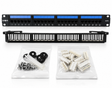 GROVE 24 Port Cat6 PCB Loaded Patch Panel with Rear Cable Manager for high-speed Ethernet and structured cabling installations.

