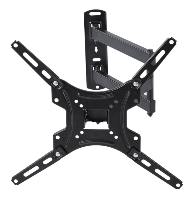 Podium AV 27 to 55-inch swivel TV bracket with 35kg capacity, single-stud design, VESA compatibility, and heavy-duty steel for secure wall mounting.