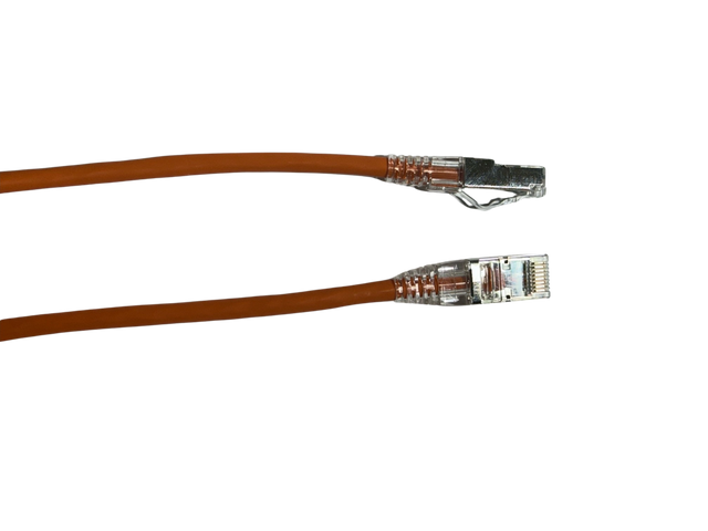 Orange Grove 280MM Cat6A Thin S/FTP Patch Lead 28AWG for secure, high-speed networking with minimal interference, perfect for home and professional setups.