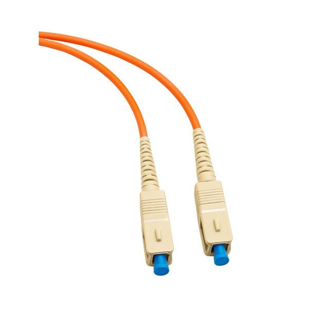 28 m SC-SC OM1 multimode simplex fibre patch lead with orange jacket and SC connectors.