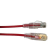 2M Red Cat6 Thin Patch Lead – 28AWG Slim Ethernet Cable for Network & PoE