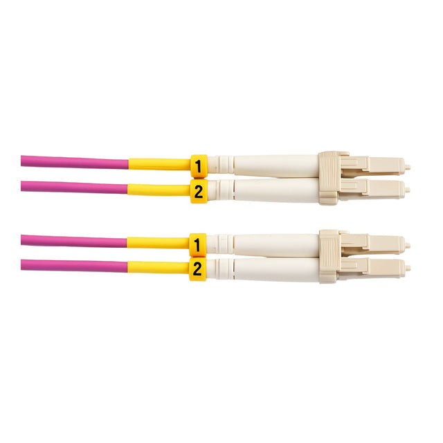 2 m LC-LC OM4 MM duplex patch lead with 50/125 µm fibre and LSZH jacket for high-speed, reliable network connections