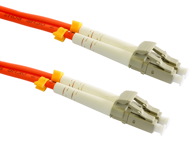 2M LC-LC OM1 Duplex Patch Lead for reliable multimode connectivity, featuring LC connectors for efficient data transmission in network setups.
