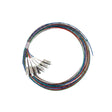 GROVE 2 m LC OM4 multimode fibre optic pigtail pack of 6 with colour-coded fibres and LC connectors in sealed bag