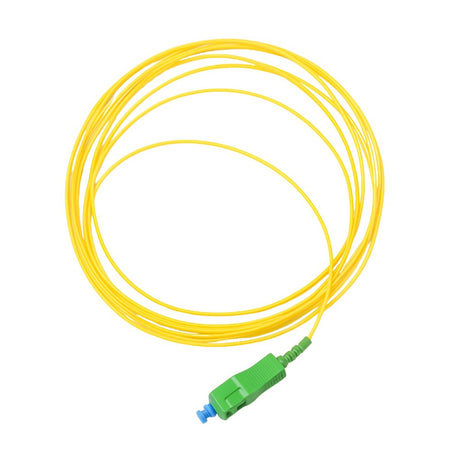 2m SC/APC single mode simplex fibre optic pigtail 9/125µm for FTTH, telecom and data centre splicing applications