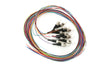 Pack of 12 ST‑connector OM1 multimode fibre pigtails, each 2 m long, colour‑coded for network splicing and data‑centre applications.