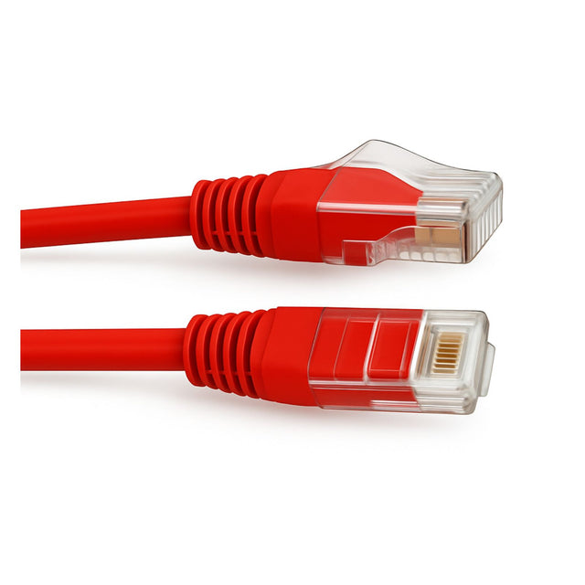 3m red Cat6 thin 28 AWG LSZH patch lead for reliable 1 Gbps Ethernet connectivity