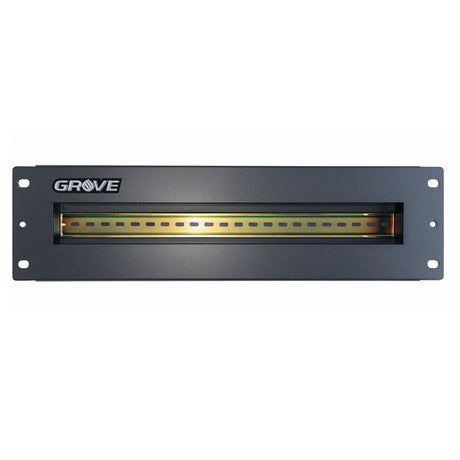 Grove 3RU 19 inch recessed DIN rail mount bracket for secure rack installation of electrical and data components