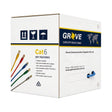 Grove 4 Pair UTP Cat6 305Mtr Blue Cable Box for 1Gbps networks, ideal for LAN, VoIP, CCTV, and enterprise structured cabling