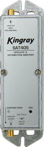 40dB single input satellite amplifier 950-2400MHz for boosting L-band IF signals in satellite TV systems