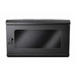 Grove 4RU wall mount cabinet 260H x 540W x 450D mm with lockable tinted acrylic door, vented panels, and removable sides for networking equipment.