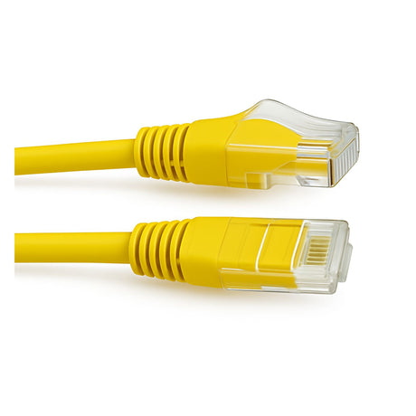 5m yellow Cat6 thin 28 AWG LSZH patch lead for reliable 1 Gbps Ethernet network connections