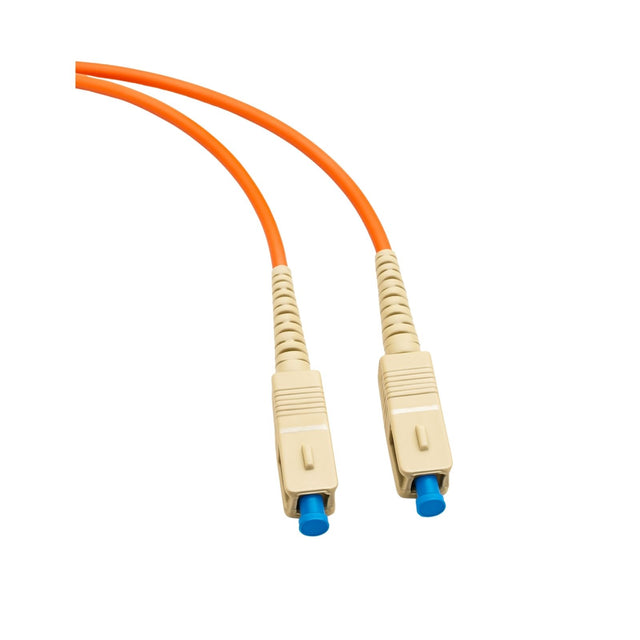 5 m SC-SC OM1 multimode simplex optical fibre patch lead with orange jacket and SC connectors.