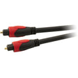6mm TOSLINK optical lead 0.5 metre for short digital audio connection between TV, soundbar, gaming console or home theatre system