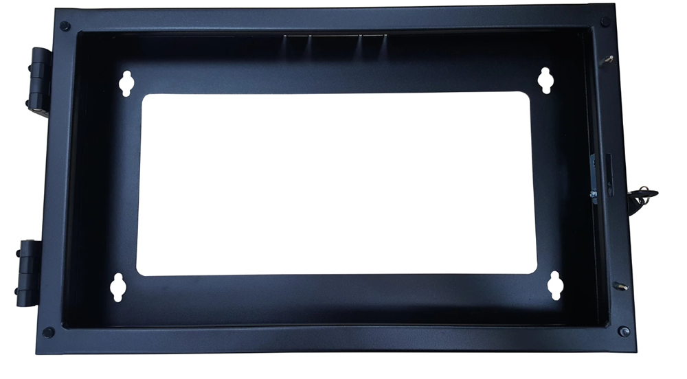 Grove 6RU swing frame back mount for wall-mounted network rack with easy rear access for cabling and maintenance