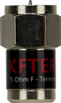 Kingray 75 Ohm F-Terminator, DC blocking terminator, 75 Ohm F-type terminator, cable TV terminator, signal interference blocker, satellite terminator, coaxial terminator.