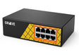 Grove 8 port desktop Gigabit PoE switch 120W for powering IP cameras, wireless access points and VoIP devices