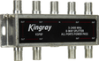 Kingray 8‑Way Splitter All Ports Power Pass Foxtel Approved with eight F‑type outputs for coaxial signal distribution.