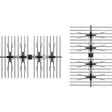 UHF phased array antenna mounted outdoors showing multiple elements for high gain digital TV signal reception