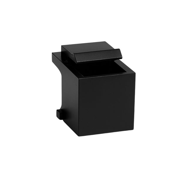 Black metal bracket on a white background