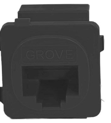Grove Cat6 Modular Jacks in Black, Pack of 10, High-performance RJ45 connectors for Ethernet installations