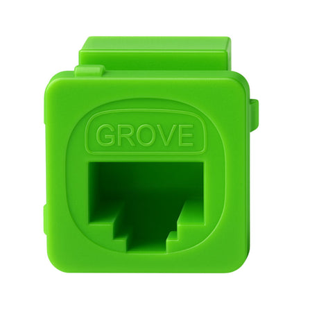 Grove green Cat6 modular jacks, bag of 10, 8P8C keystone connectors with 110/Krone termination supporting 1 Gbps