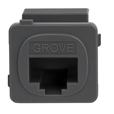 Grove grey Cat6 modular jacks, bag of 10, 8P8C keystone connectors with 110/Krone termination supporting 1 Gbps