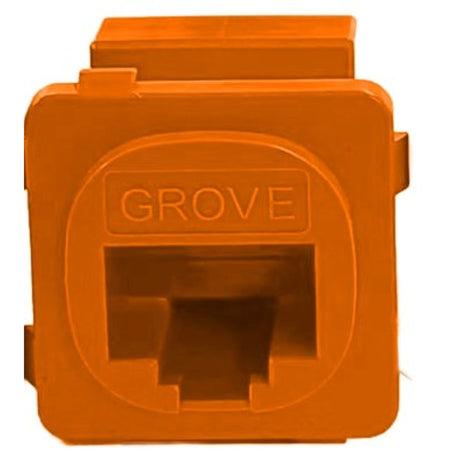 Grove Cat6 Modular Jacks in Orange, Pack of 10, High-performance RJ45 connectors for Ethernet installations