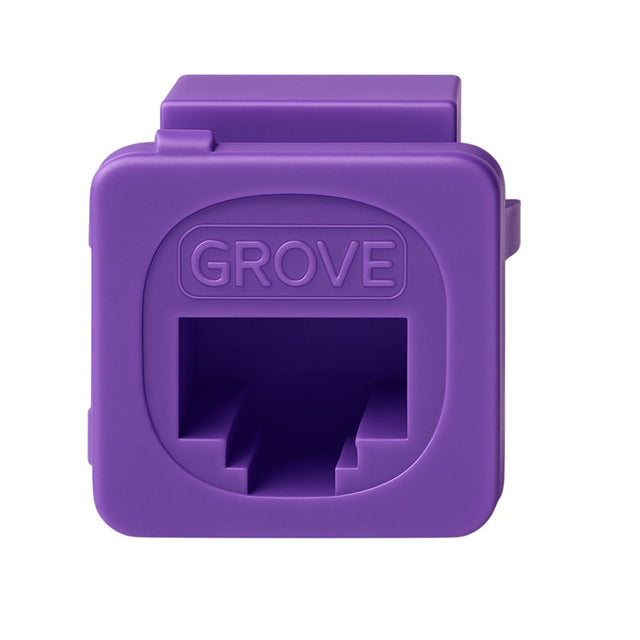 Grove Cat6 modular RJ45 jacks purple bag of 10 for high-speed Ethernet structured cabling