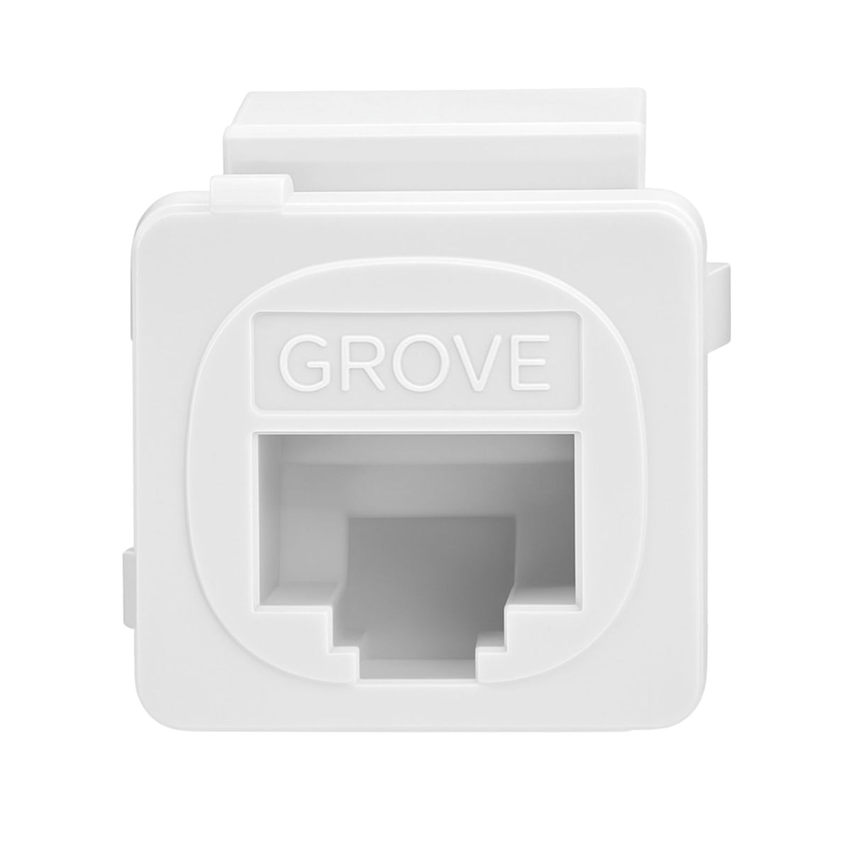 Grove white Cat6 modular jacks, bag of 10, 8P8C keystone connectors with 110/Krone termination supporting 1 Gbps