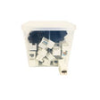 White GROVE Cat6 modular jack for Krone-tool punch-down termination, bulk tub of 50 units for structured networking installations.