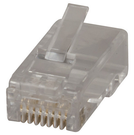 Cat6 RJ45 8P8C Plug – high-speed, gold-plated connector for Cat6 Ethernet cables, designed for reliable data transmission and easy installation.