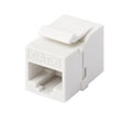 Cat6 RJ45 to RJ45 Keystone Coupler for extending Ethernet cables in patch panels, wall plates, and network installations.