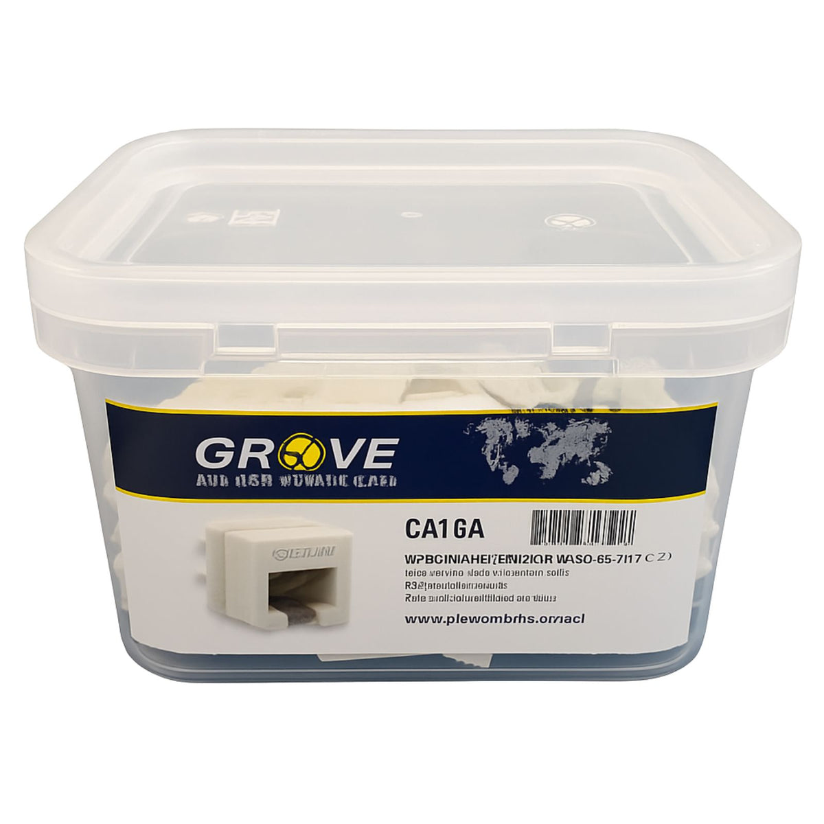 Cat6A Modular Jack | Tub of 100 | White | Cat6A | 1PD – 1 Point ...