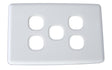 Classic Series 5 gang wall plate with five ports, durable design, ideal for organised cabling and network installations